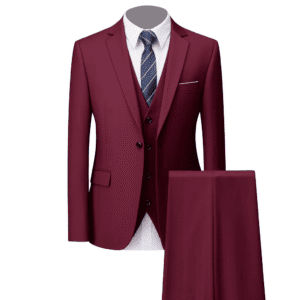 2f9513f4-a878-4535-9e44-961cfc98b37d Classic Wine 3-Piece Men’s Suit – Perfect for All Formal Events