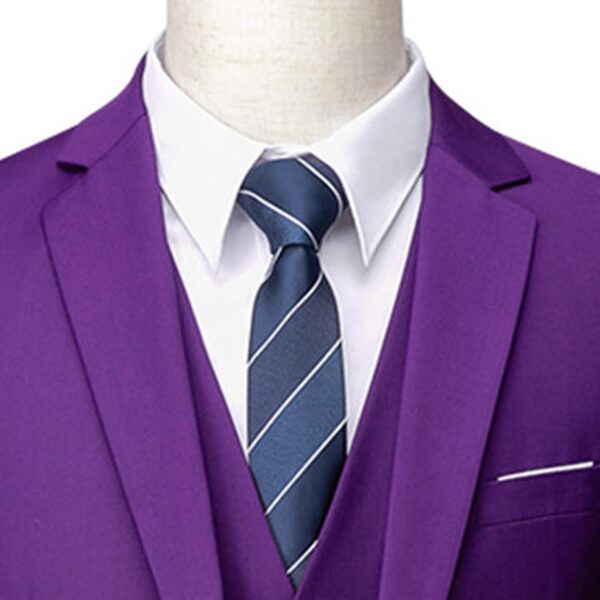 Purple Four-Piece Men’s Suit – Slim Fit Formal Wear For Weddings & Business