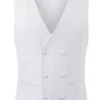 Men’s White Tuxedo Suit with Crystal-Embellished Lapels