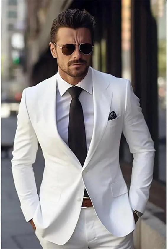 Premium White 3-Piece Men’s Suit – Elegant, Modern & Perfect for Special Occasions