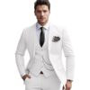 Premium White 3-Piece Men’s Suit – Elegant, Modern & Perfect for Special Occasions