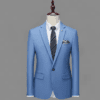Light Blue Three-Piece Men’s Suit – Slim Fit  | Perfect For Formal Occasions