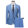 Light Blue Three-Piece Men’s Suit – Slim Fit  | Perfect For Formal Occasions