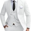 Premium White 3-Piece Men’s Suit – Elegant, Modern & Perfect for Special Occasions