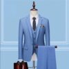 Light Blue Three-Piece Men’s Suit – Slim Fit  | Perfect For Formal Occasions