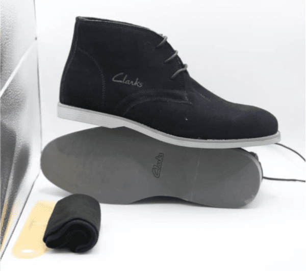 Men’s Black Chukka Boots – Stylish Ankle Boots with Free Socks & Shoe Horn