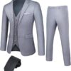 Premium Light Grey Three-Piece Suit – Modern Fit