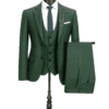 Men’s 3-Piece Dark Green Tailored Suit – Premium Formal Wear
